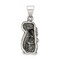 Sterling Silver Antiqued Squirrel Charm Pendant Jewelry 24mm x 10mm